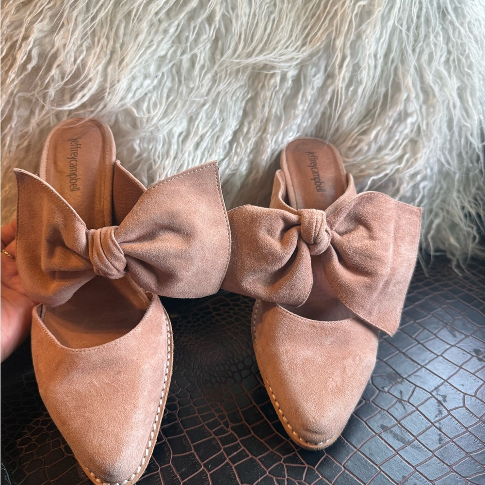 Jeffrey Campbell sofy pink Bow Mules